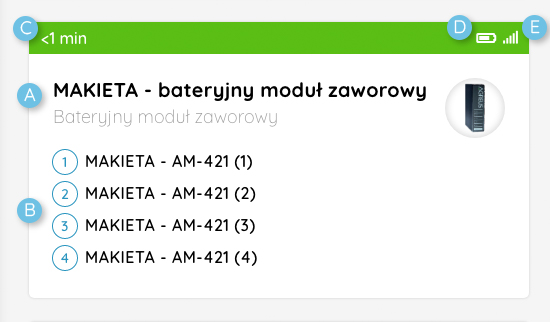 Kafelek z modułem