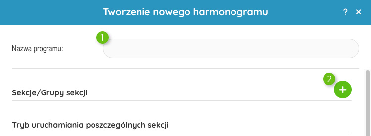 Tworzenie harmonogramu 1